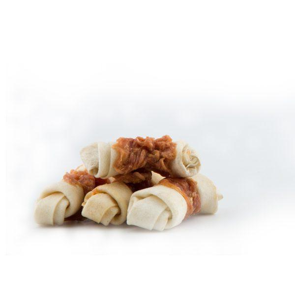 TailSwingers Deli Knots priboljšek za pse - surova koža s piščancem