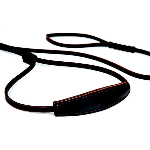 Razstavni usnjeni povodec s pletenim ročajem