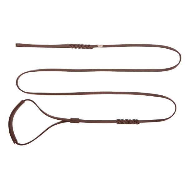 Razstavni usnjeni povodec s pletenim ročajem