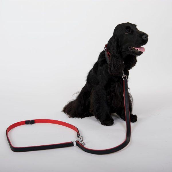 Usnjen povodec EXCLUSIVE iz dvojnega usnja nastavljive dolžine