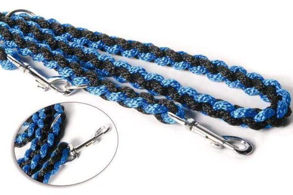 Povodec za psa PLETENA VRV vzorec SQUARE nastavljiva dolžina