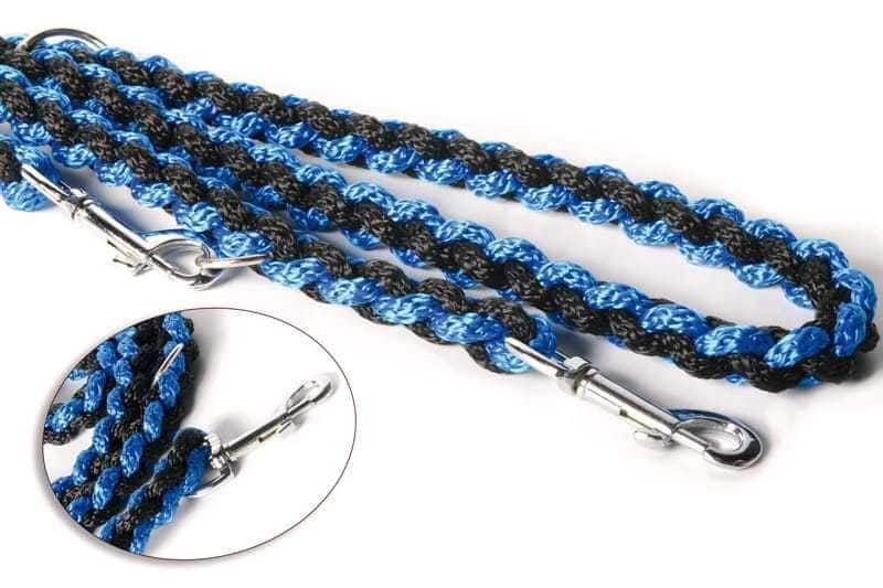 Povodec za psa PLETENA VRV vzorec SQUARE nastavljiva dolžina