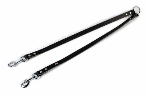 Usnjen povodec za 2 psa - Twinner