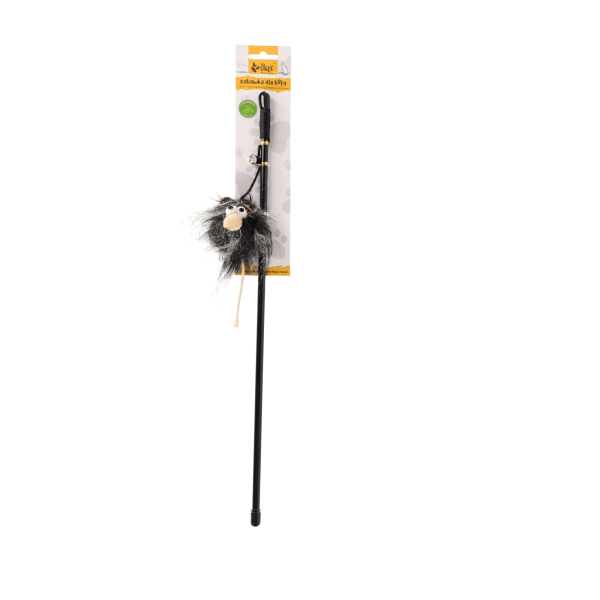 Mačja igrača - igralna palica s puhasto igračko Monster Mike