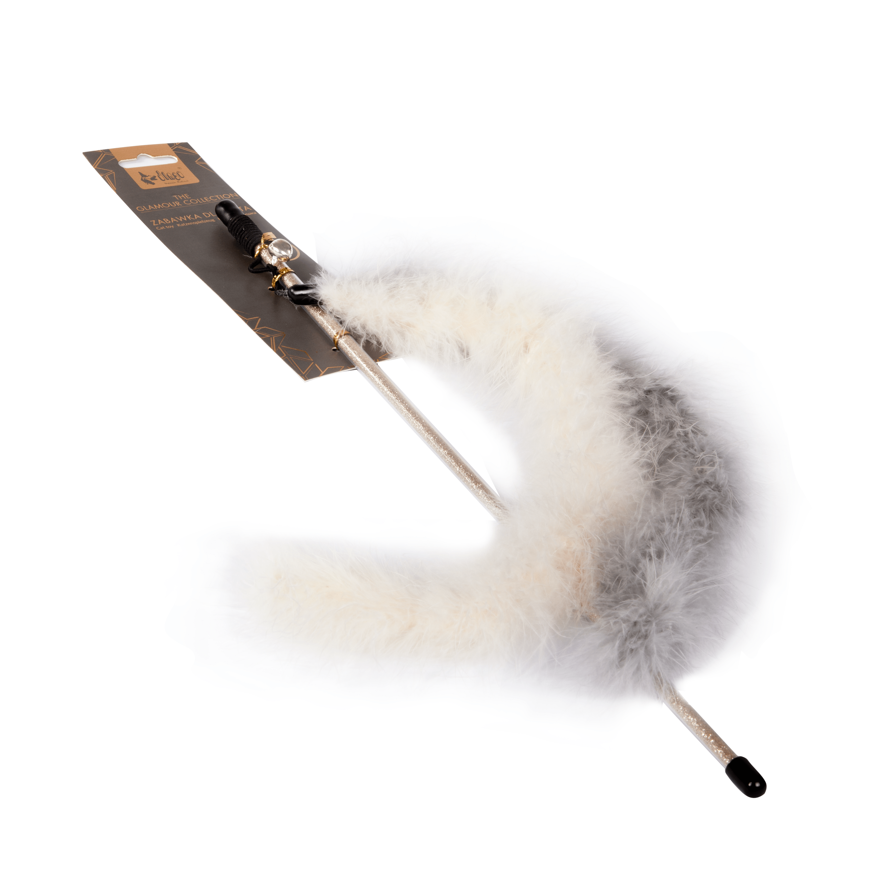 Mačja igrača - igralna palica s peresi