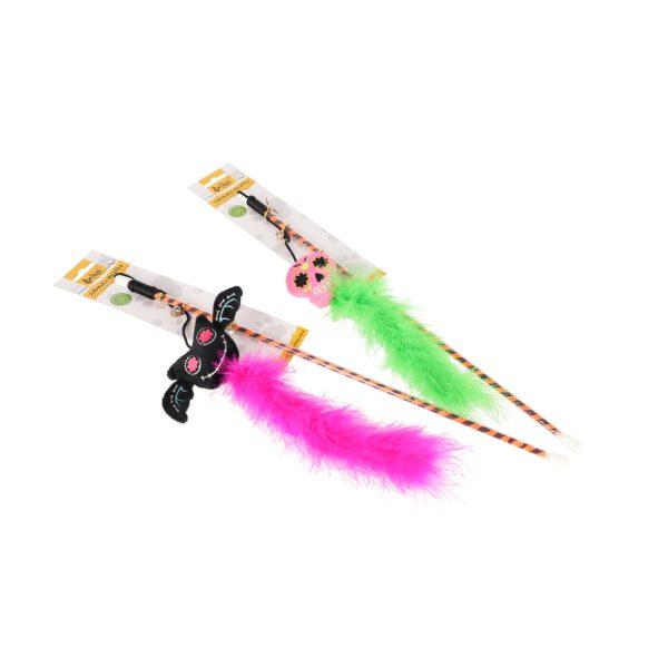 Mačja igrača - igralna palica s peresom Ropar