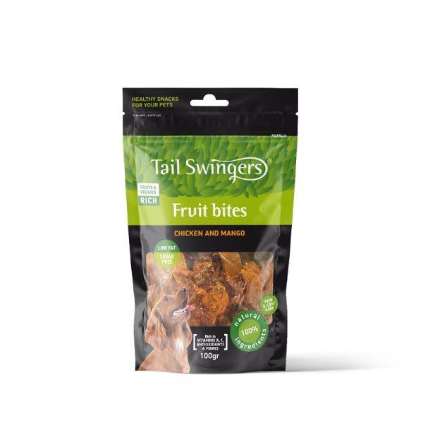 TailSwingers Fruit Bites priboljšek za pse - mango s piščancem