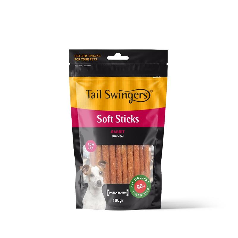 TailSwingers Soft Sticks priboljšek za pse - zajec