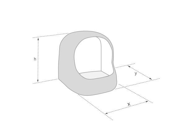 Ovalna pasja hiška iglu Basic