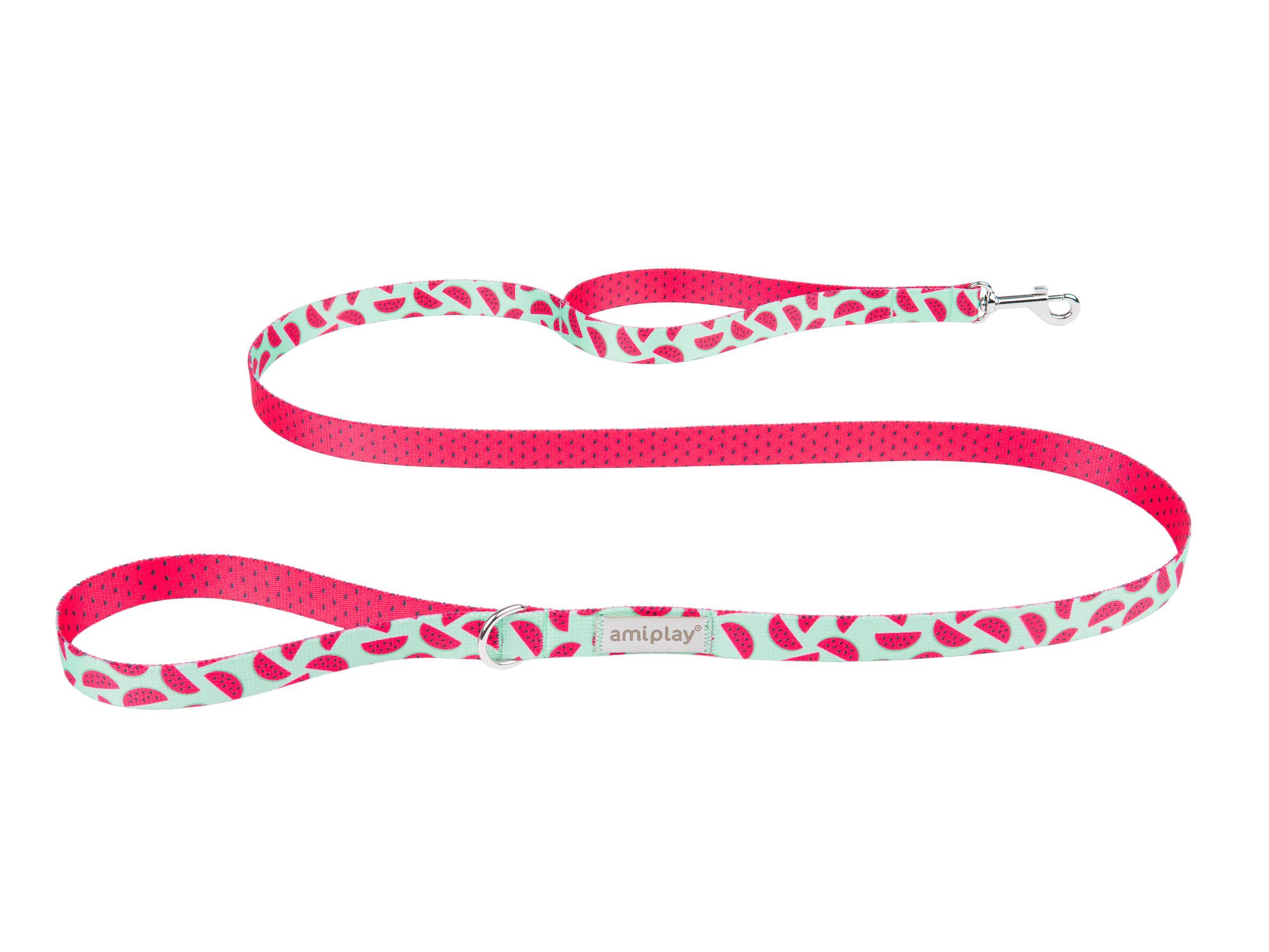 amiplay_BeHappy_Leash_Watermelon_01 povodec za psa