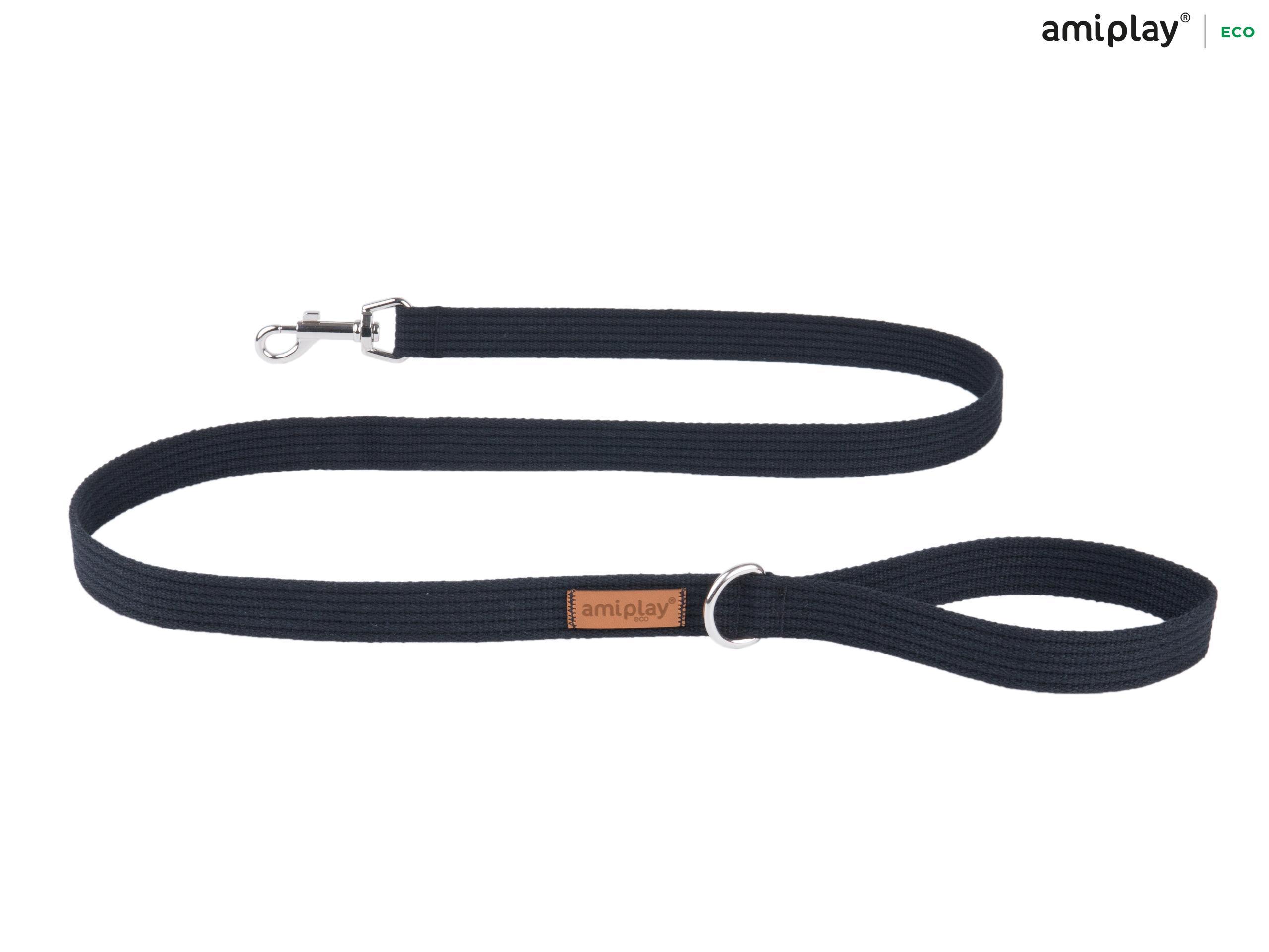 amiplay_Cotton_Leash_Black_01 Povodec za psa Cotton