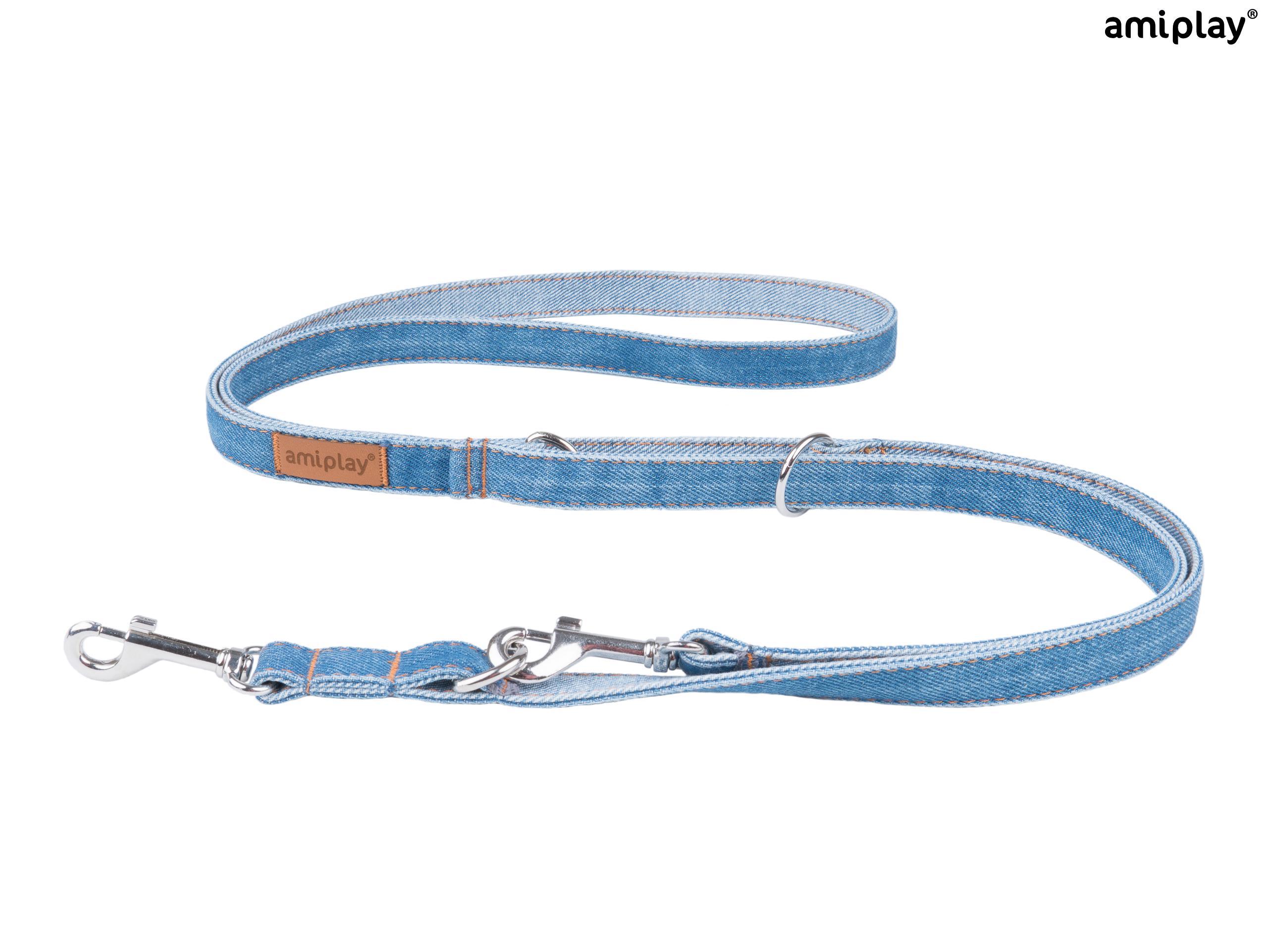 Nastavljiv povodec 6 v 1 Denim