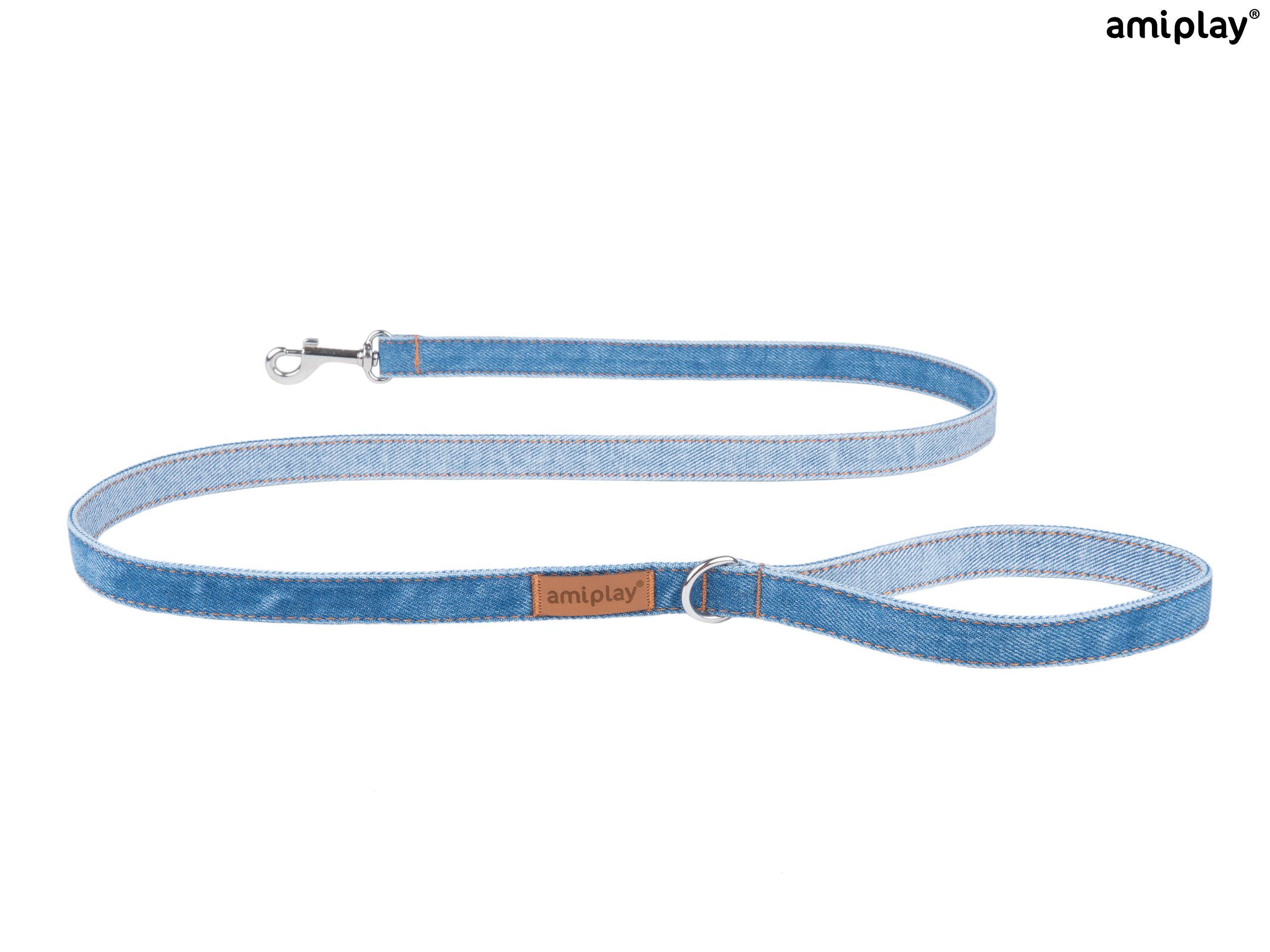 amiplay_Denim_Leash_Blue_01 povodec za psa iz jeansa