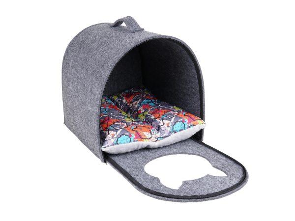 Mačja hiška iz filca House Quick Press 2v1 Hygge