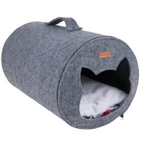 Mačja hiška iz filca Tunnel Quick Press 2v1 Hygge