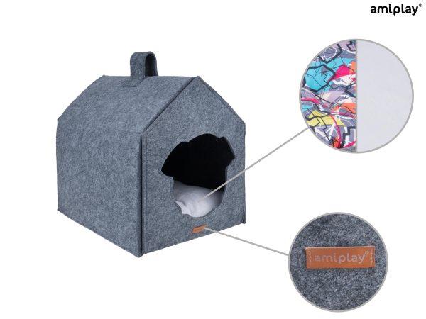 Hiška iz filca Dog House Quick Press 2in1 Hyge