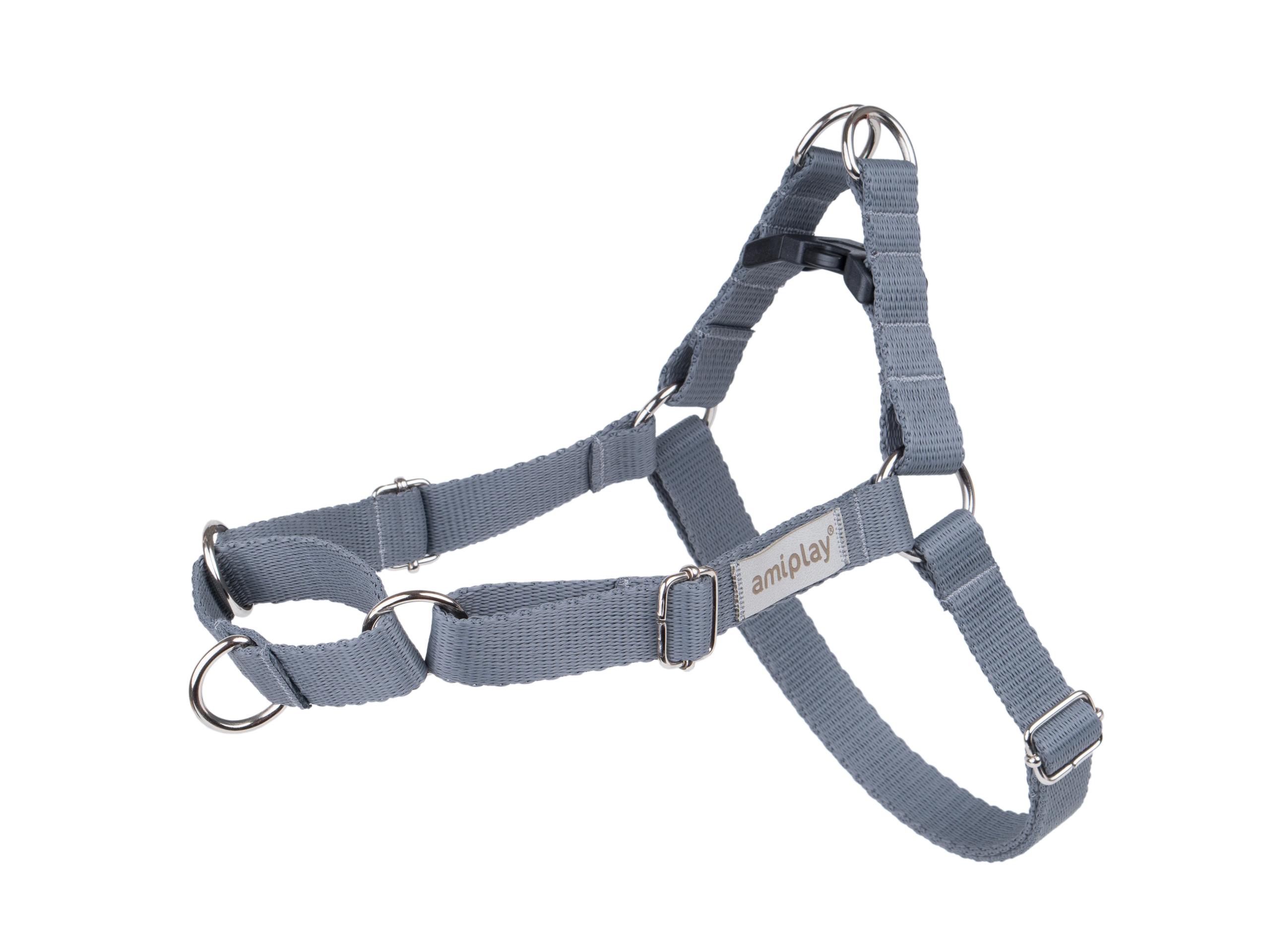 amiplay_Samba_Adjustable_harness_Easy_GO_Gray_01 Nastavljiva oprsnica EASY GO Samba