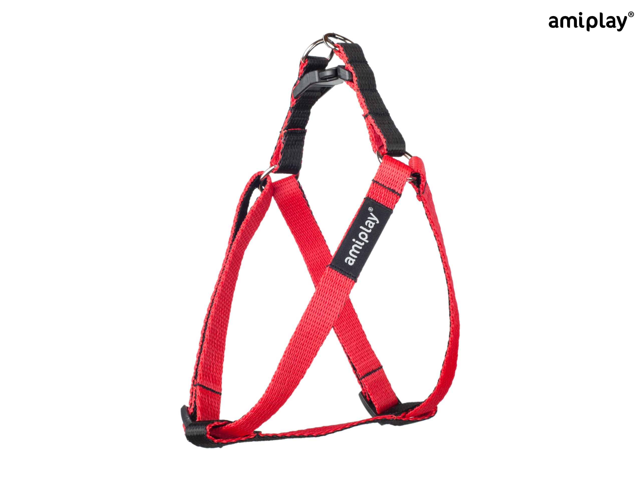 amiplay_Twist_Adjustable_harness_Red_01 Nastavljiva oprsnica Twist