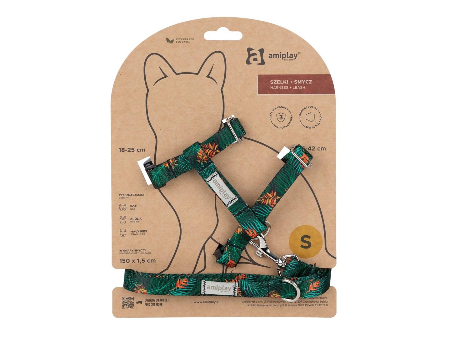 Komplet oprsnica in povodec BeHappy Jungle