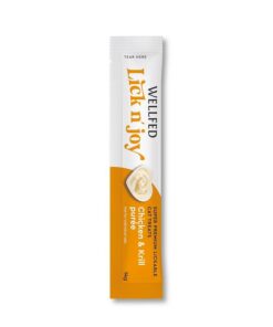 Alternative view of WELLFED Lick 'N Joy priboljšek za mačke kremast piščančji pire z rakci (5x14g) 70g