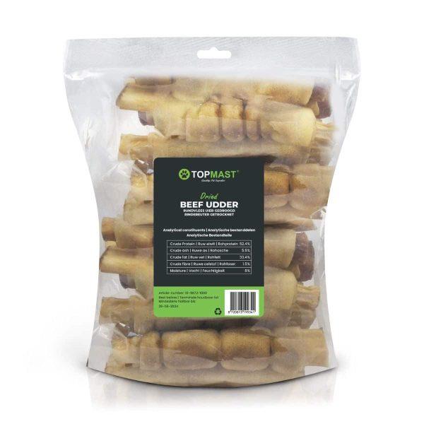 Pasji priboljšek posušeni goveji repi oviti v bivoljo kožo 500g