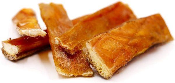 Pasji priboljšek posušena goveja koža - goveje lasišče 15cm 1kg